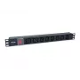 Equip maitinimo skirstytuvas 8 lizdai, 6x IEC-C13 + 2x IEC-C19, jungiklis, aliuminio korpusas
