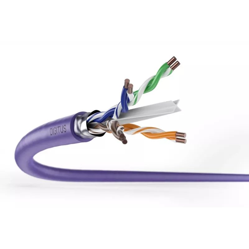DIGITUS instaliacinis kabelis CAT6 F/UTP AWG 23/1 305m violetinis