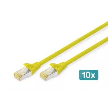 DIGITUS Patch laidas CAT6a S/FTP 1m geltonas 10 vnt.