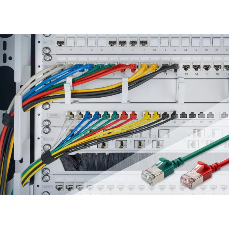 DIGITUS plonas jungiamasis kabelis CAT6A F/FTP 5 m raudonas