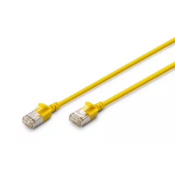 DIGITUS Slim Patch laidas CAT6A F-FTP 1m geltonas