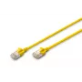 DIGITUS Slim Patch laidas CAT6A F-FTP 1m geltonas