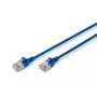 DIGITUS Slim Patch laidas CAT6A F-FTP 1m mėlynas