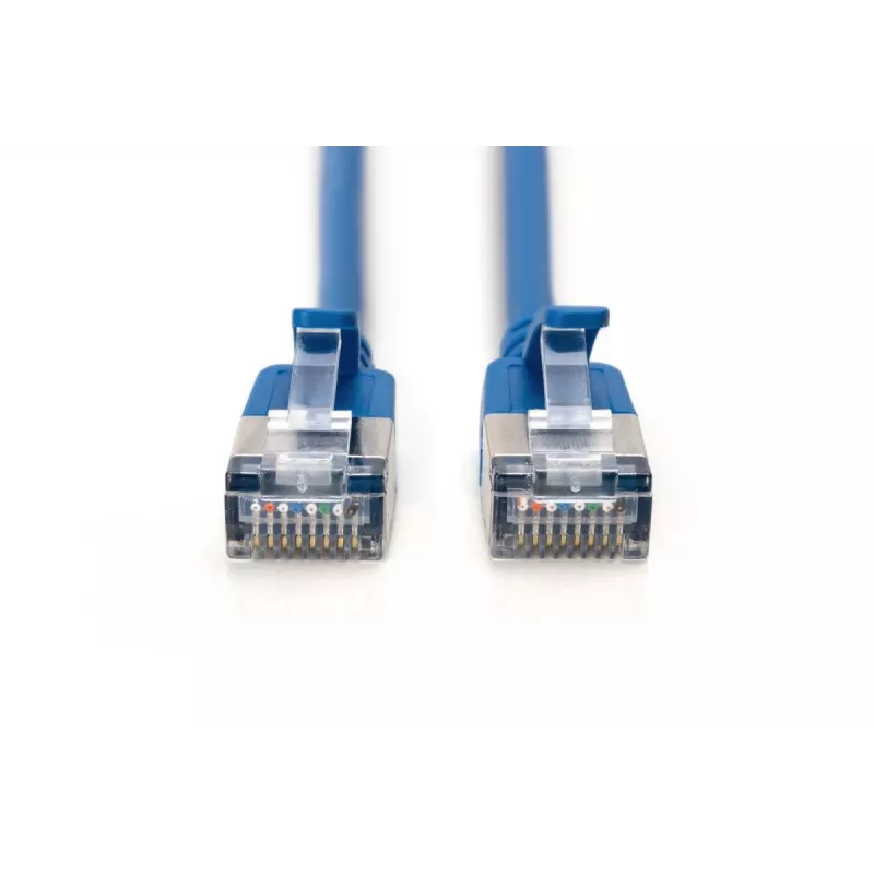 DIGITUS Slim Patch laidas - CAT6A - F-FTP - 5m - Mėlyna