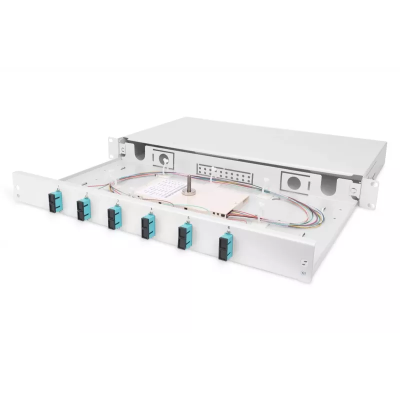 DIGITUS 1U pluošto optikos sujungimo dėžė su 6x SC duplex, OM3, DN-96320/3
