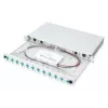 DIGITUS Optinė skirstomoji dėžė, 1U, su 12x LC duplex adapteriais, M25 varžtu, lizdine kasetė OM3 spalvotais pigtailiais