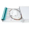 DIGITUS Optinė skirstomoji dėžė, 1U, su 12x LC duplex adapteriais, M25 varžtu, lizdine kasetė OM3 spalvotais pigtailiais