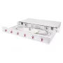 DIGITUS DN-96330-4 Slydimo skirstymo dėžutė pluoštiniams kabeliams, 1U, su 6x LC duplekso adapteriais, M25 įvorė, sujungimo kasetė, OM4 spalvoti pigtailiai