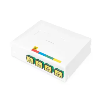 DIGITUS FTTH dėžutė su 4x SC (APC) SX adapteriu, paviršiniam montavimui ir DIN bėgeliui