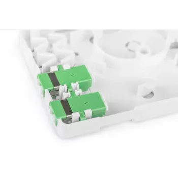 DIGITUS FTTH sieninis skirstytuvas su 2x LC(APC) DX adapteriu, paviršinis montavimas