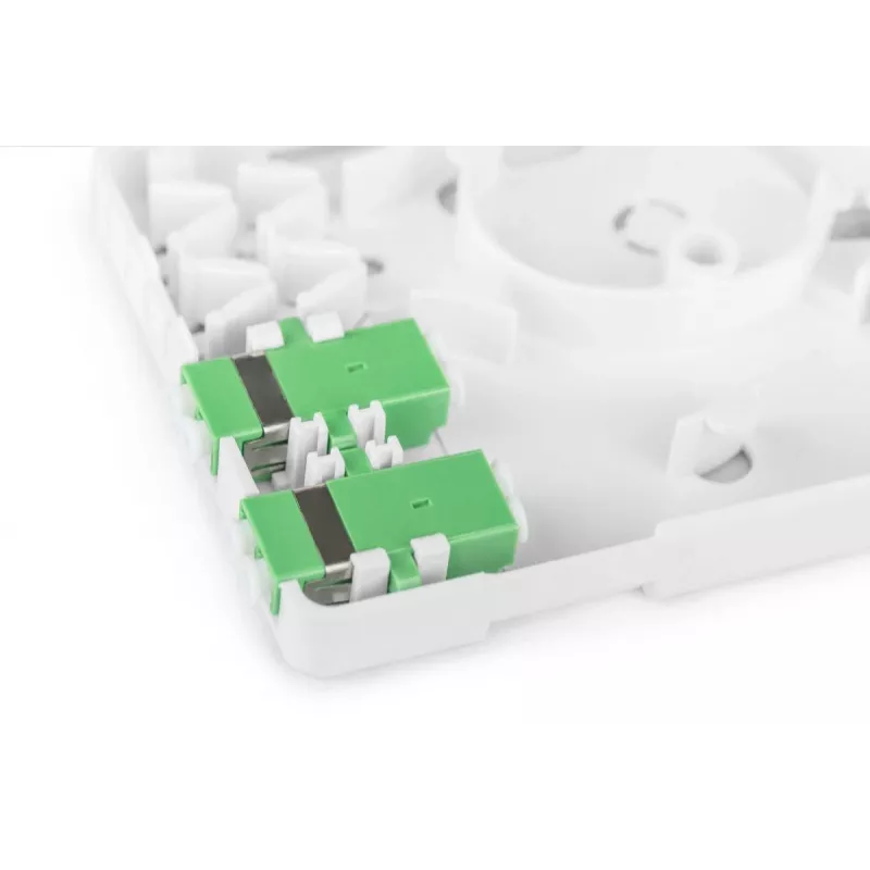 DIGITUS FTTH sieninis skirstytuvas su 2x LC(APC) DX adapteriu, paviršinis montavimas