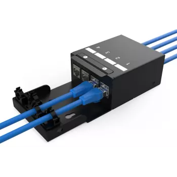 DIGITUS konsolidavimo dėžutė - 4 prievadų Keystone moduliams su protingu kabelių valdymu