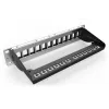 DIGITUS DN-91420 modulinis komutacinis skydelis, 12 prievadų, ekranuotas, tuščias, 1U, 10" (254 mm), juodas RAL 9005