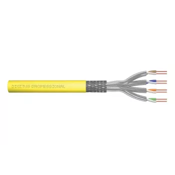 DIGITUS montavimo kabelis - Cat 7a - S/FTP - AWG 22/1 simplex - 100m - Geltonas
