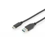 DIGITUS USB Type-C laidas, Type C į A M/M, 1 m, pilnai funkcionalus, Gen2, 3A, 10 GB, 3.1 versija, CE, juodas