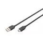 DIGITUS ASSMANN USB Type-C jungiamasis laidas, tipas C į A M/M, 3 m, 3 A, 480 Mb/s, 2.0 versija, juoda