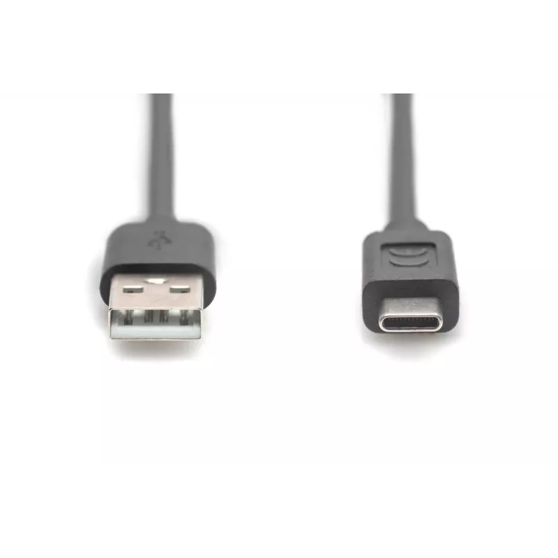 DIGITUS ASSMANN USB Type-C jungiamasis laidas, tipas C į A M/M, 3 m, 3 A, 480 Mb/s, 2.0 versija, juoda