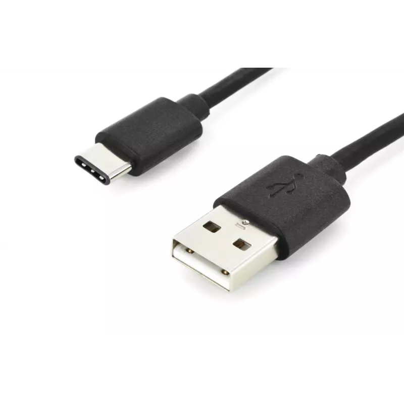 DIGITUS ASSMANN USB Type-C jungiamasis laidas, Type-C į A M/M, 2 m, 3 A, 480 Mb/s, 2.0 versija, juodas