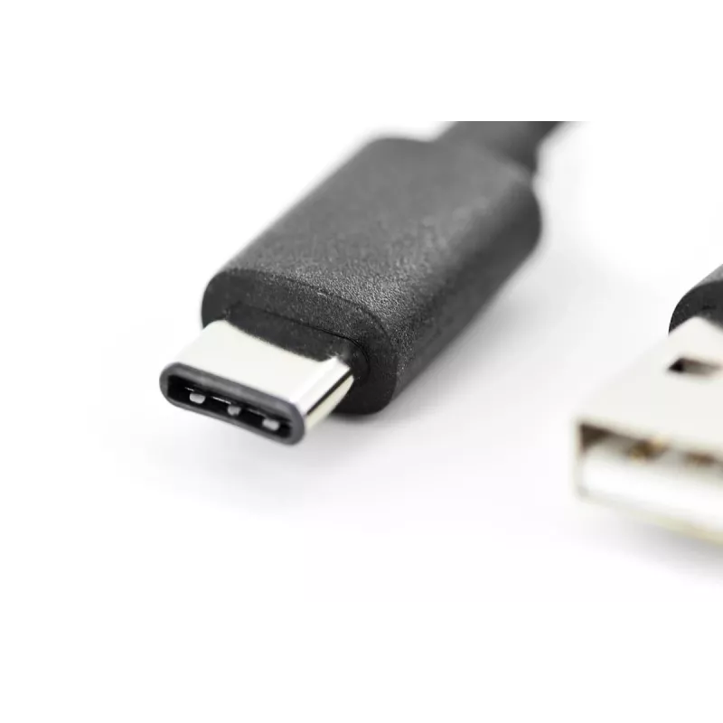 DIGITUS ASSMANN USB Type-C jungiamasis laidas, Type-C į A M/M, 2 m, 3 A, 480 Mb/s, 2.0 versija, juodas