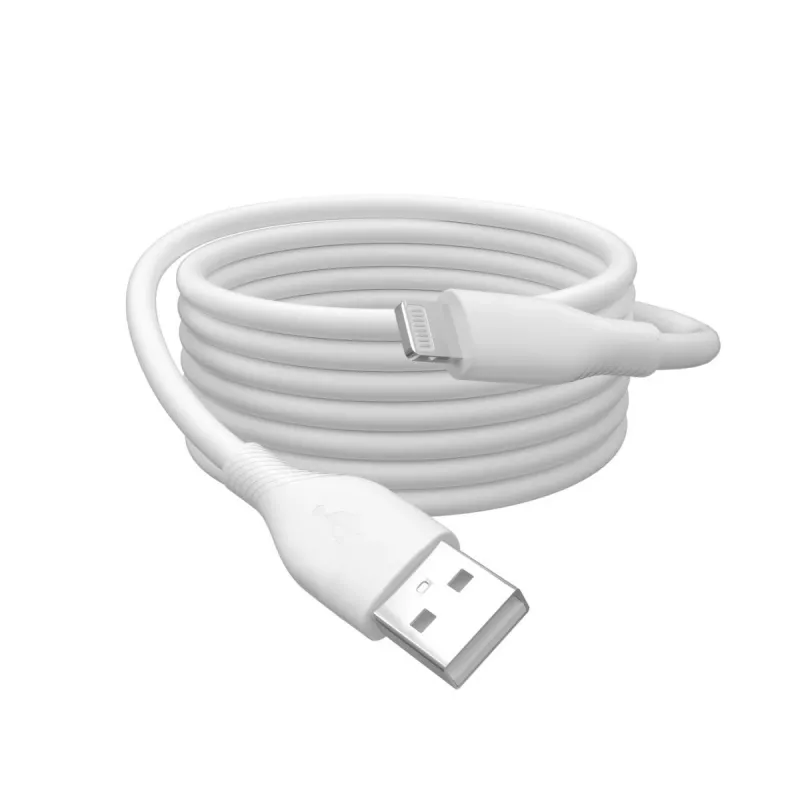 DIGITUS USB silikoninis įkrovimo laidas USB-A – Lightning USB 2.0 12W – 1 m baltas