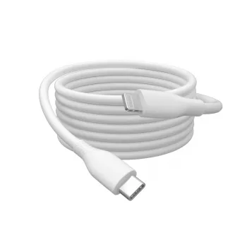 DIGITUS USB silikoninis įkrovimo laidas USB-C – Lightning USB 2.0 60W – 50 cm baltas