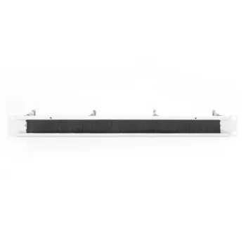 DIGITUS 1U kabelių tvarkymo panelė su šepečiu 4x plieniniai žiedai 40x75 mm, pilka (RAL 7035)