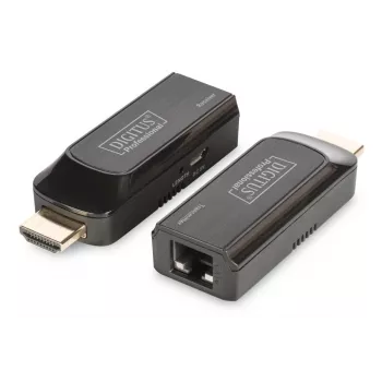 DIGITUS DS-55203 Mini HDMI prailgintuvo rinkinys, Full HD 50m CAT6/6A/7, maitinamas per Micro USB, juodas