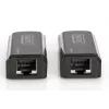 DIGITUS DS-55203 Mini HDMI prailgintuvo rinkinys, Full HD 50m CAT6/6A/7, maitinamas per Micro USB, juodas