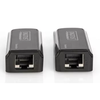 DIGITUS DS-55203 Mini HDMI prailgintuvo rinkinys, Full HD 50m CAT6/6A/7, maitinamas per Micro USB, juodas