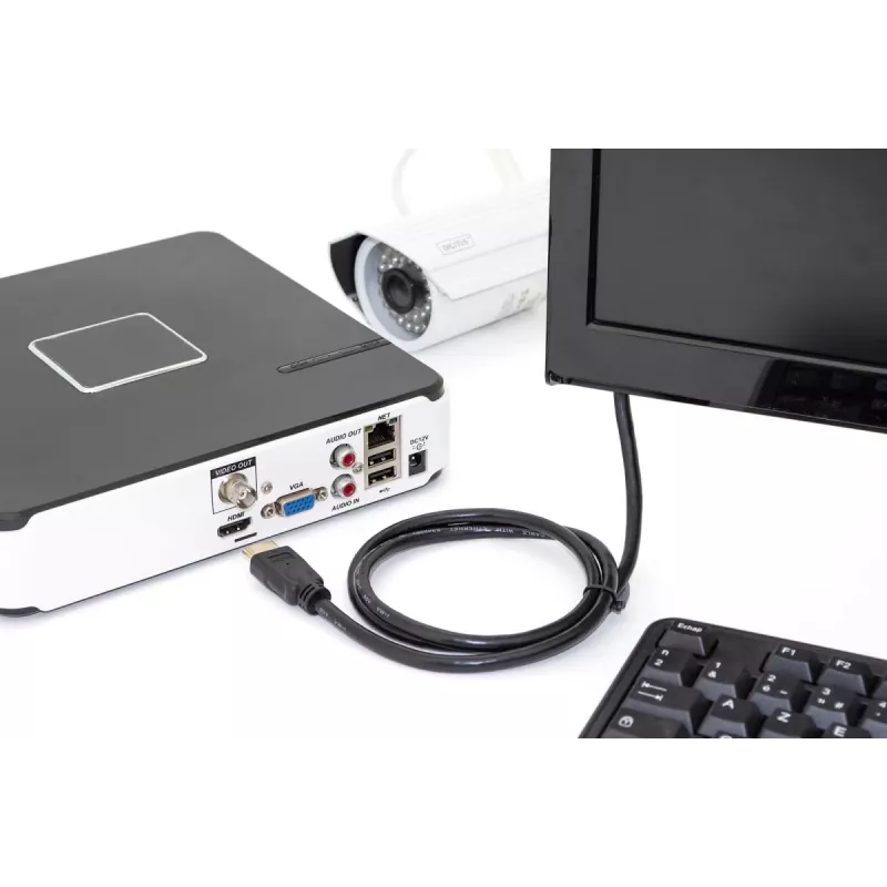 DIGITUS HDMI Premium High Speed laidas, A tipo M/M, 5m su Ethernet, Ultra HD 60p juodas