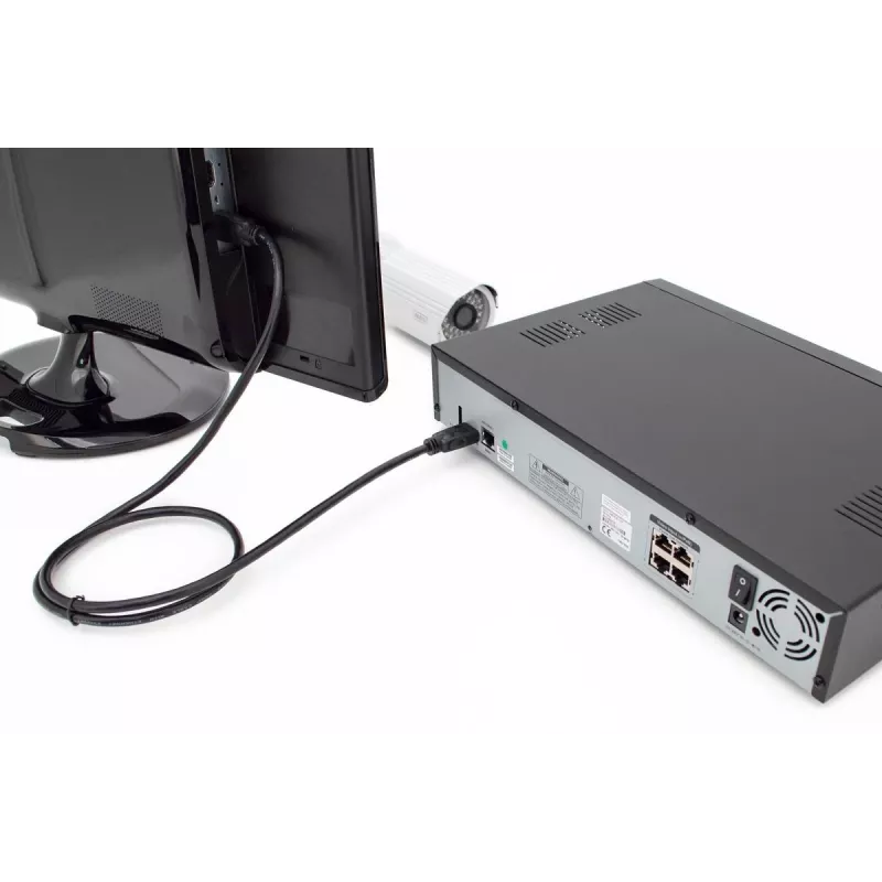 DIGITUS HDMI Premium High Speed jungiamasis laidas, tipas A M/M, 3 m su Ethernet, Ultra HD 60p, juodas