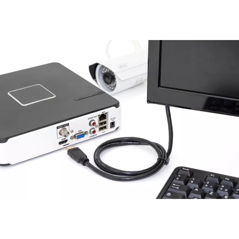 DIGITUS HDMI Premium High Speed jungiamasis laidas, tipas A M/M, 3 m su Ethernet, Ultra HD 60p, juodas