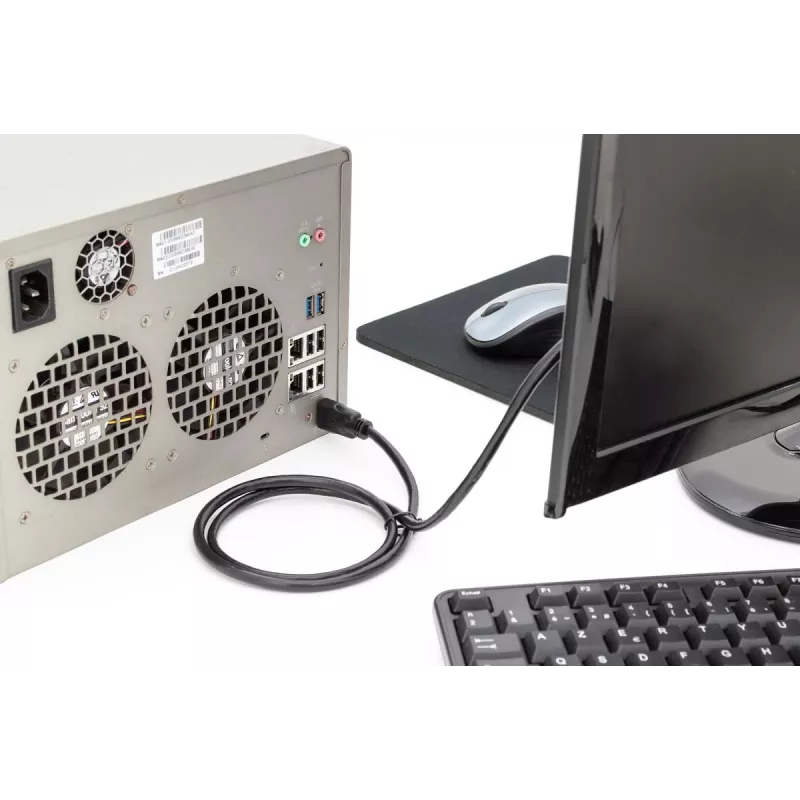 DIGITUS HDMI Premium High Speed jungiamasis laidas, tipas A M/M, 3 m su Ethernet, Ultra HD 60p, juodas