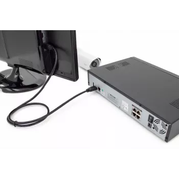 HDMI laidas DIGITUS Premium High Speed, A tipo M/M, 1 m, su Ethernet, Ultra HD 60p, juodas