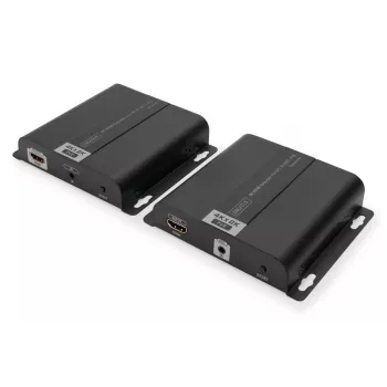 DIGITUS 4K HDMI prailgintuvų rinkinys per IP/CAT 5, 6 (120 m) su PoE maitinimu, UHD 4K/30Hz