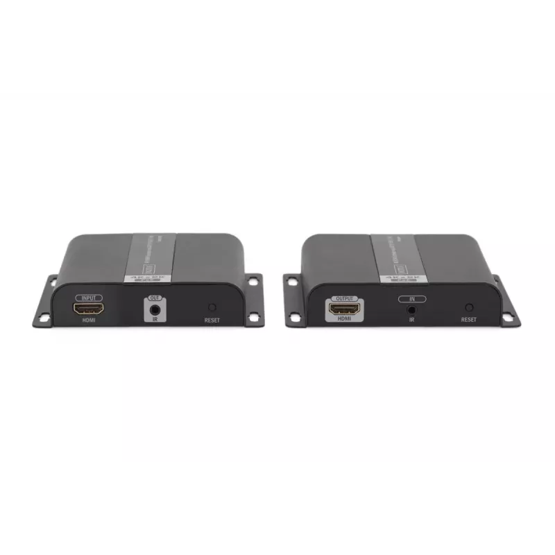 DIGITUS 4K HDMI prailgintuvų rinkinys per IP/CAT 5, 6 (120 m) su PoE maitinimu, UHD 4K/30Hz