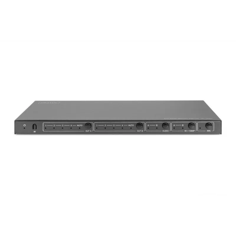 DIGITUS 4x2 HDMI matricos jungiklis 4K/60Hz Scaler EDID ARC HDCP 2.2 18 Gbps