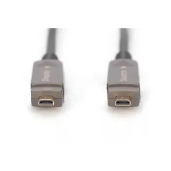 DIGITUS 4K HDMI AOC hibridinis šviesolaidinis kabelis su nuimamu kištuku, 30 m