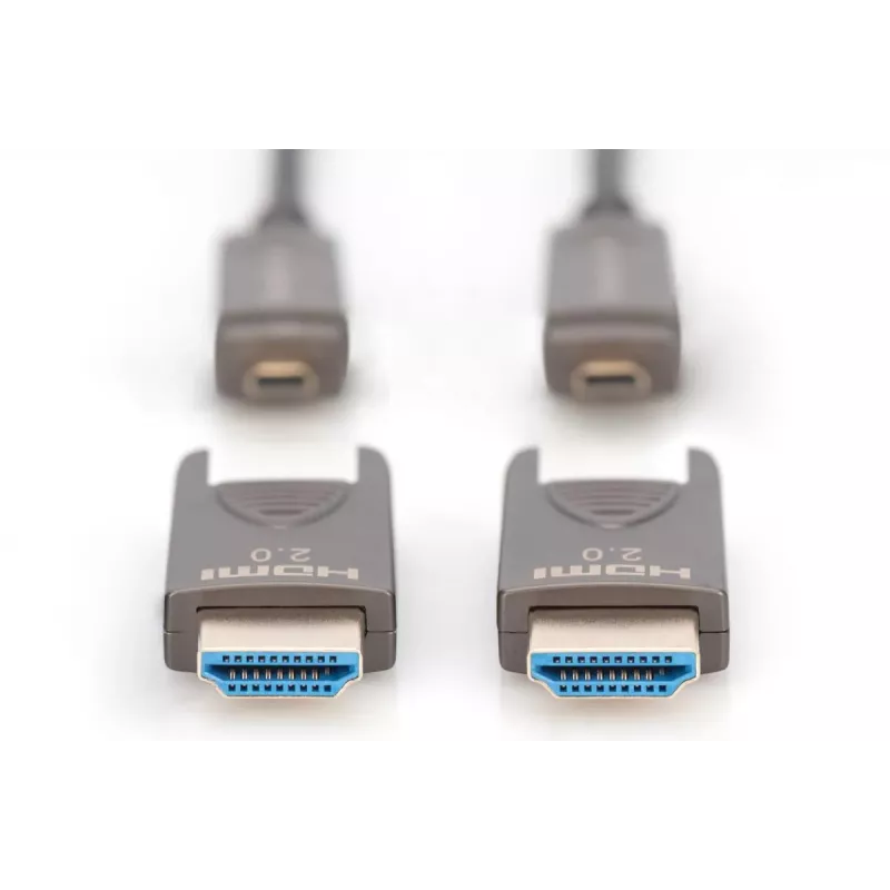 DIGITUS 4K HDMI AOC hibridinis šviesolaidinis kabelis su nuimamu kištuku, 30 m