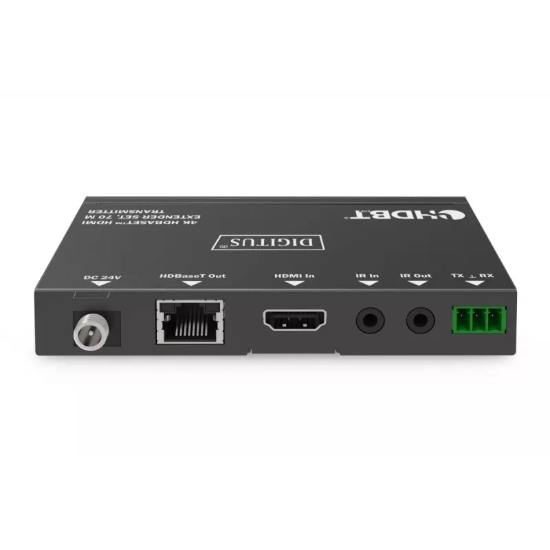 DIGITUS 4K HDBaseT ilgintuvų rinkinys 70 m PoC RS232 IR juodas