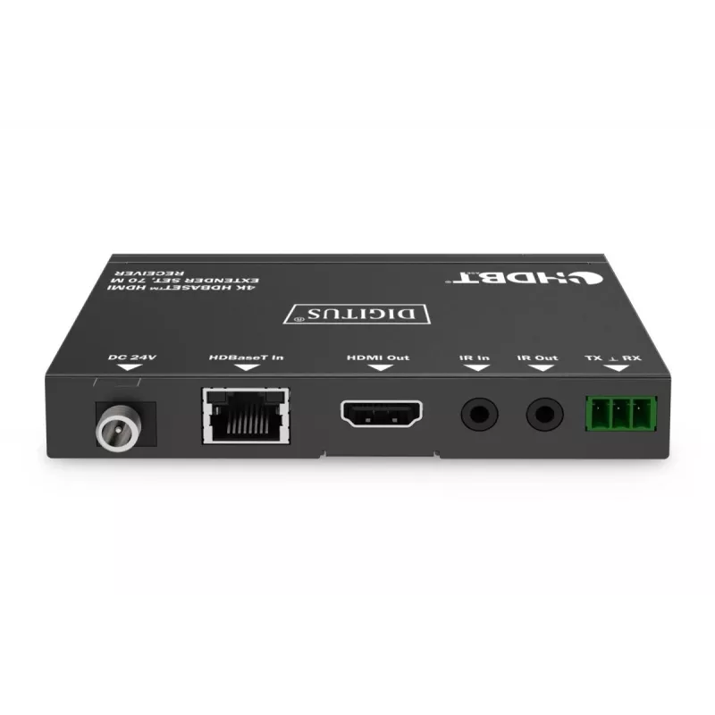 DIGITUS 4K HDBaseT ilgintuvų rinkinys 70 m PoC RS232 IR juodas
