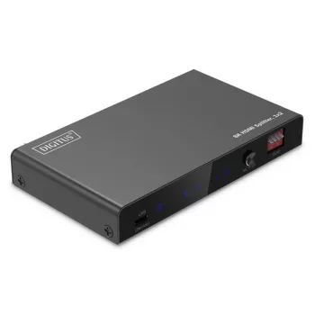 DIGITUS 1x2 HDMI skirstytuvas - 8K/60Hz (4:4:4), Toslink, Stereo, EDID valdymas