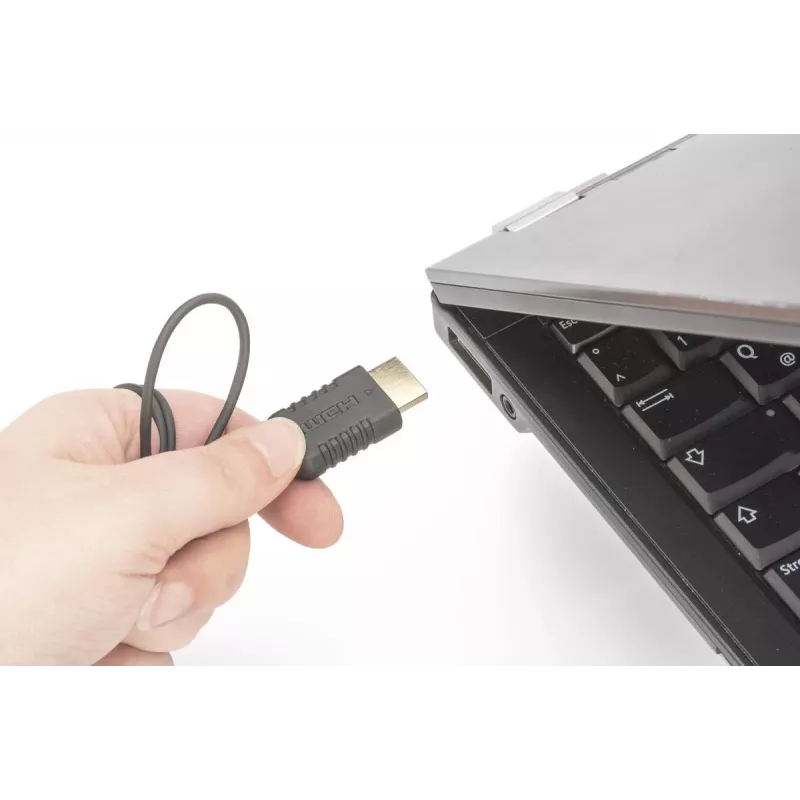 DIGITUS HDMI High Speed aktyvus laidas, A tipo, HighFlex M/M, 2,0 m, 4K Ultra HD@30Hz, CE, aukso juodas