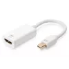 DIGITUS ASSMANN Mini DisplayPort – HDMI adapteris, aktyvus, 20 cm, 4K @ 60 Hz, baltas