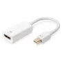 DIGITUS ASSMANN Mini DisplayPort – HDMI adapteris, aktyvus, 20 cm, 4K @ 60 Hz, baltas