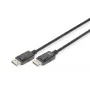 DIGITUS DisplayPort jungiamasis laidas, DP M/M, 3 m su užraktu, DP 1.2, Ultra HD 4K, juodas