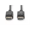 DIGITUS DisplayPort jungiamasis laidas, DP M/M, 3 m su užraktu, DP 1.2, Ultra HD 4K, juodas