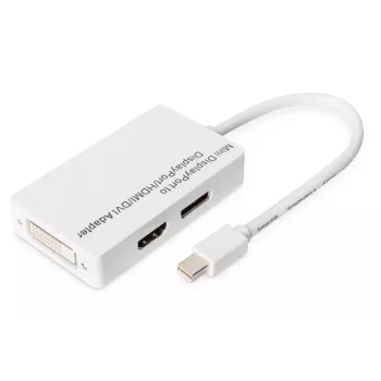 DIGITUS MiniDP į DP HDMI DVI adapteris 20cm DP 1.1a baltas