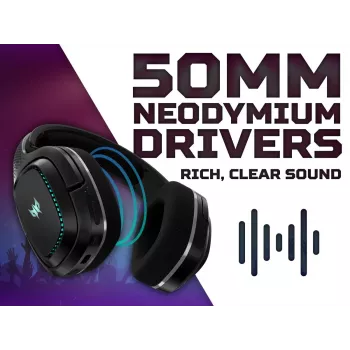 ACER Predator Galea 550 ausinės – stereo, belaidės (Bluetooth)