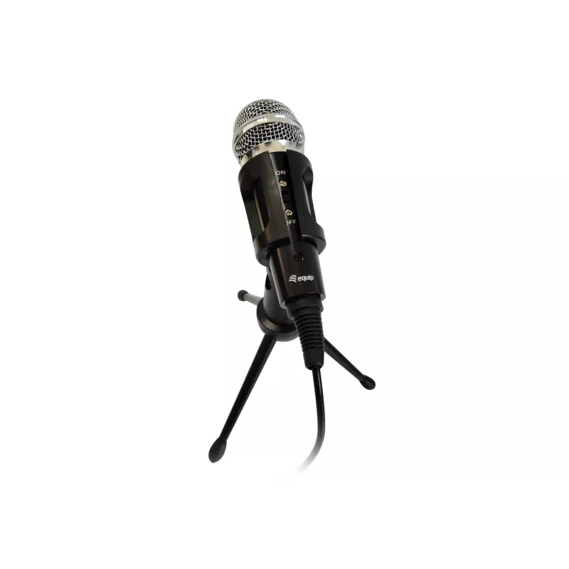 Equip Mini stalinis mikrofonas, -30 dB, 30–16000 Hz, 2200 Ω, laidinis, 3,5 mm lizdas
